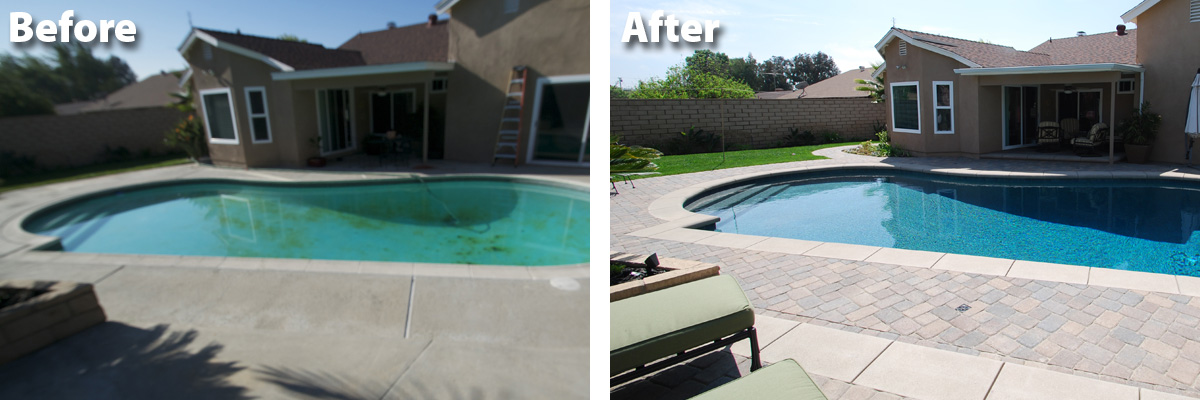 Swimming Pool Remodel Before & After