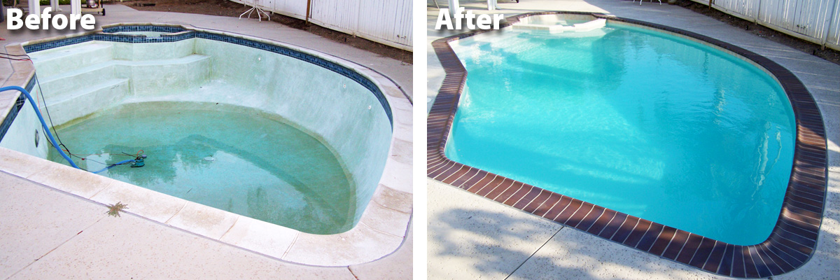 Swimming Pool Remodel Before & After