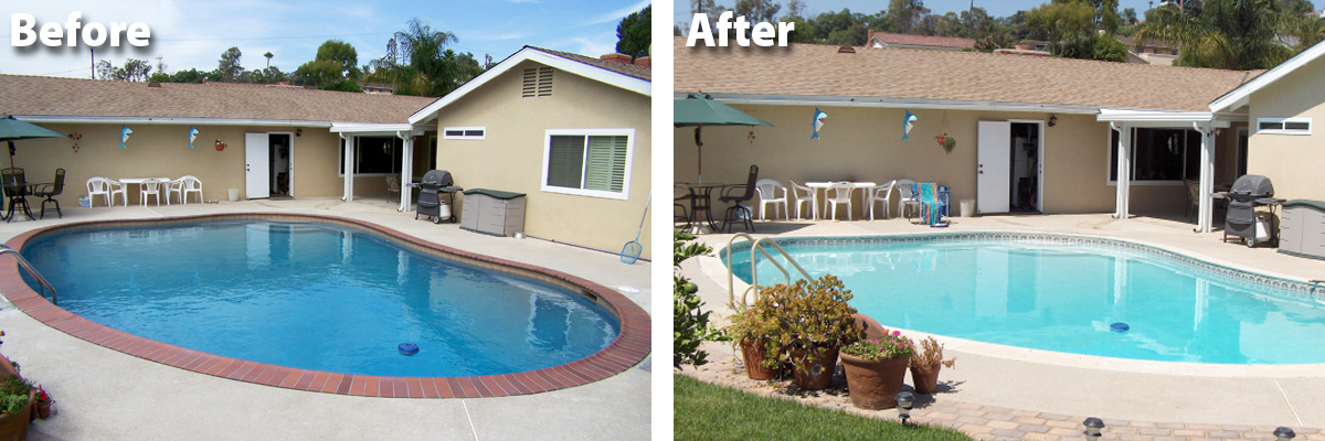 Swimming Pool Remodel Before & After