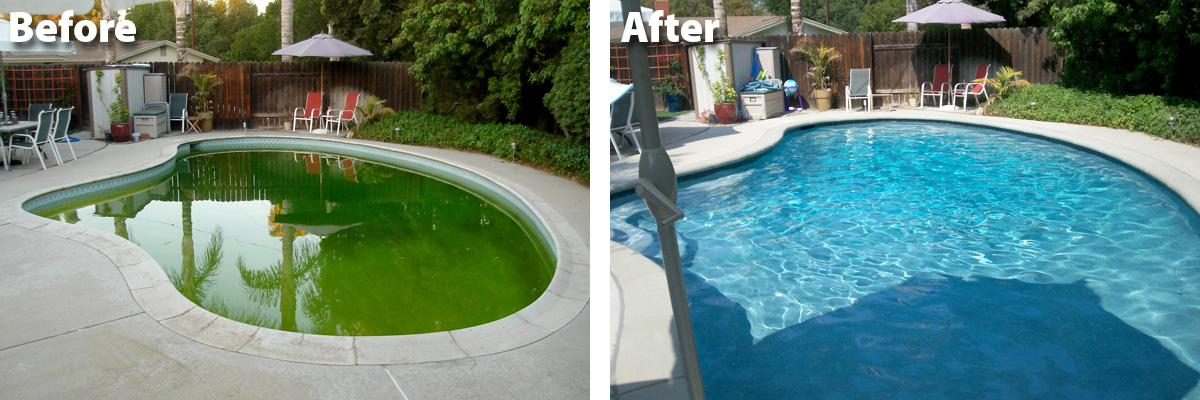 Swimming Pool Remodel Before & After