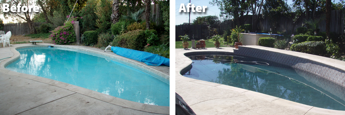 Swimming Pool Remodel Before & After